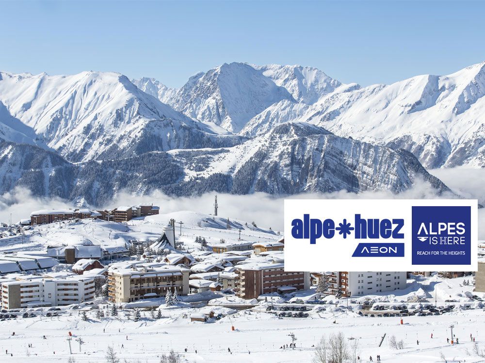 Alpe d'Huez wintersportdorp in Isère - copyright: SATA