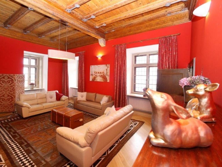 Kasteel Schloss Fischhorn (incl. catering, flexibele aankomst) Combi van de 6 appartementen, met algemene ruimte