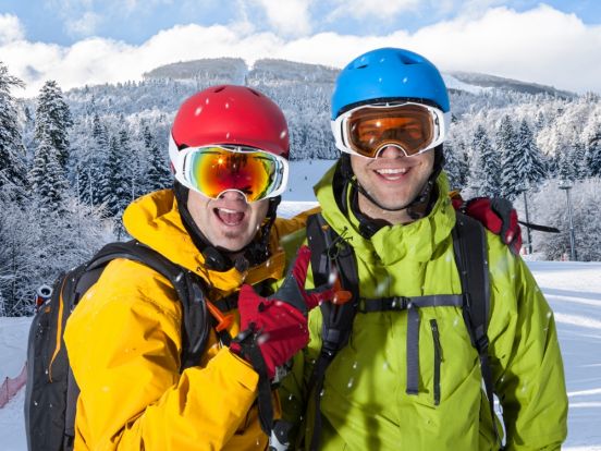 wintersport met vrienden