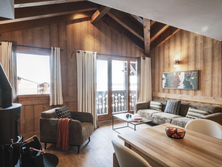 Chalet-appartement Montagnettes Oxalys met open haard