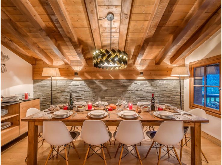 Dinertafel luxe chalet