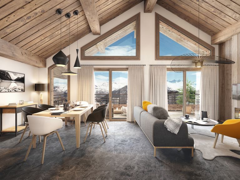 Chalet-appartement Le Caprice Blanc met cabine