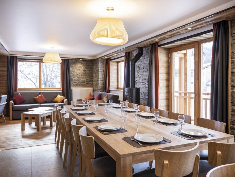 Chalet-appartement Les Balcons Platinium Val Cenis met privé-sauna