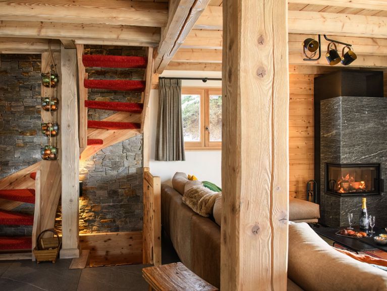 Chalet Le Hameau des Marmottes met familiekamer en sauna