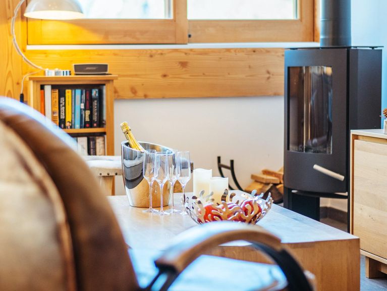 Chalet Caseblanche Eceel met houtkachel