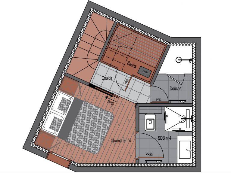 Chalet-appartement Trolles Prestige appartement 1 met sauna