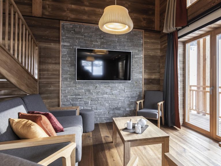 Chalet-appartement Les Balcons Platinium Val Cenis met privé-sauna