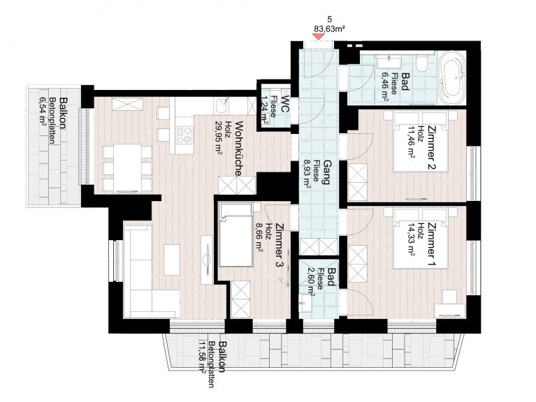 Appartement Kristall Plaza Niederau