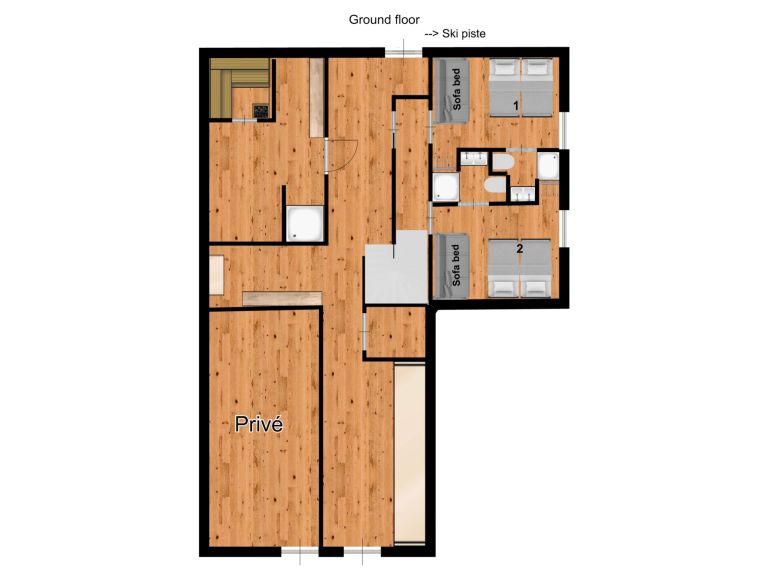 Chalet In de Wolken inclusief catering met sauna en whirlpool