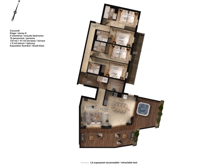 Chalet-appartement Cocoon met houtkachel