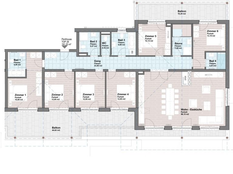 Appartement Residenz Drachenstein Wildschönau Penthouse met privé-sauna