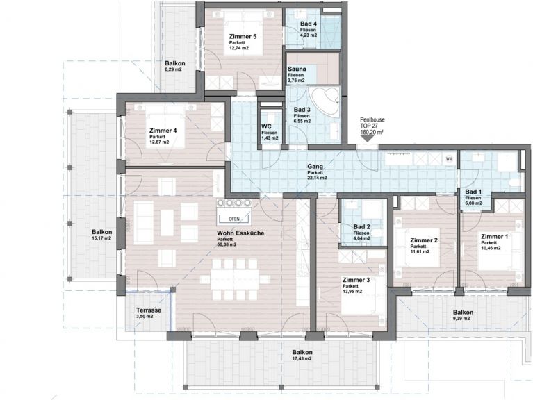 Appartement Residenz Drachenstein Wildschönau Penthouse met privé-sauna