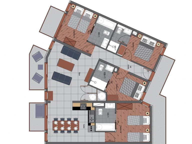 Chalet-appartement Trolles Prestige appartement 3