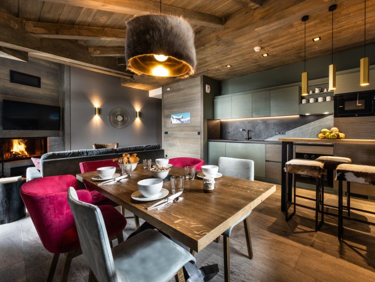 Chalet-appartement Résidence Izia met open haard of houtkachel