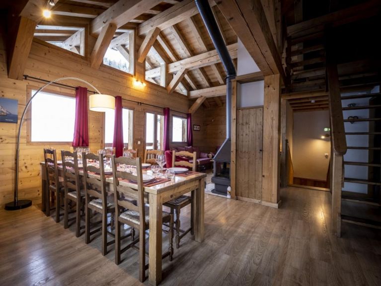 Chalet du Cocoon Pierra Menta 1 met sauna en gedeelde buiten-whirlpool