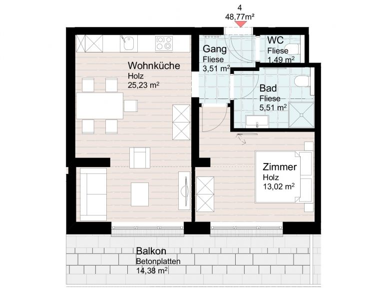 Appartement Kristall Plaza Niederau Type B