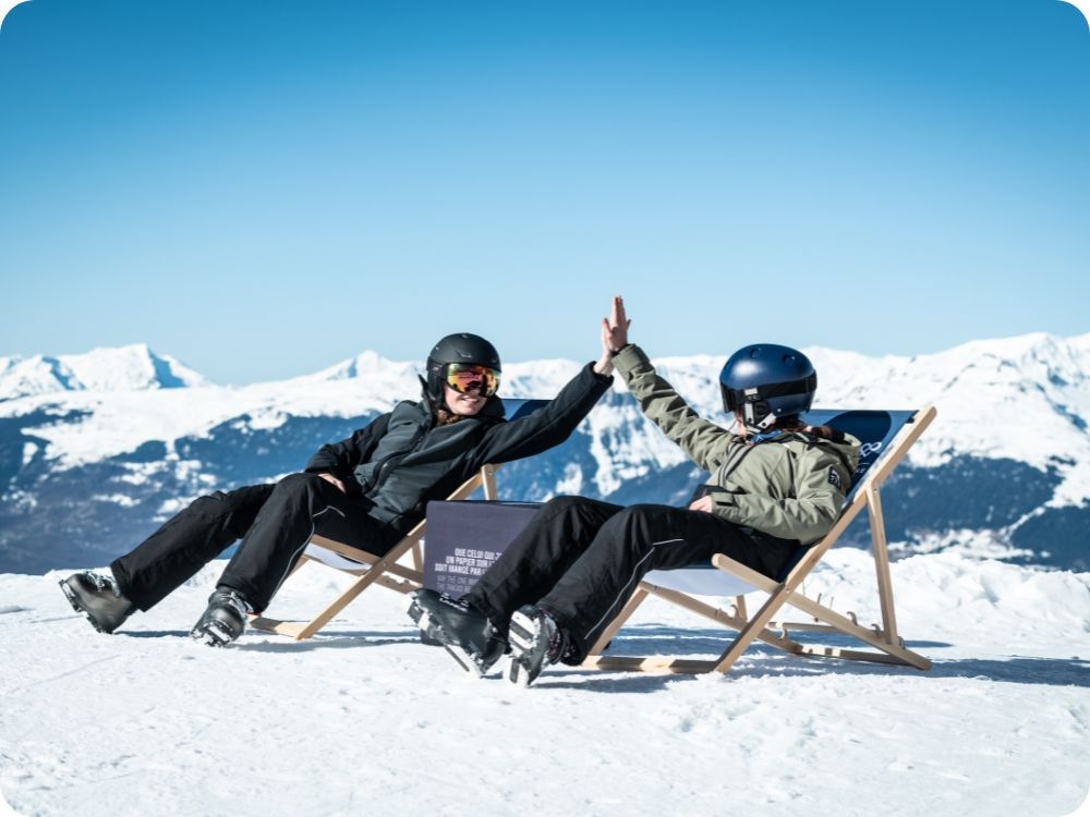 Paradiski Les Arcs ski op de piste