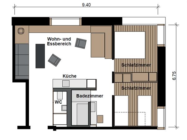 Appartement Rocksresort zondag t/m zondag