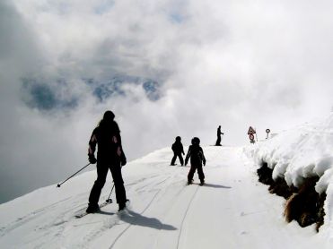 Skiers op pad