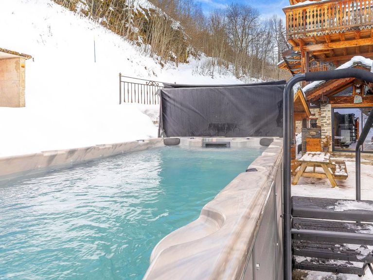 Chalet Villaroger met buiten-whirlpool en infraroodsauna