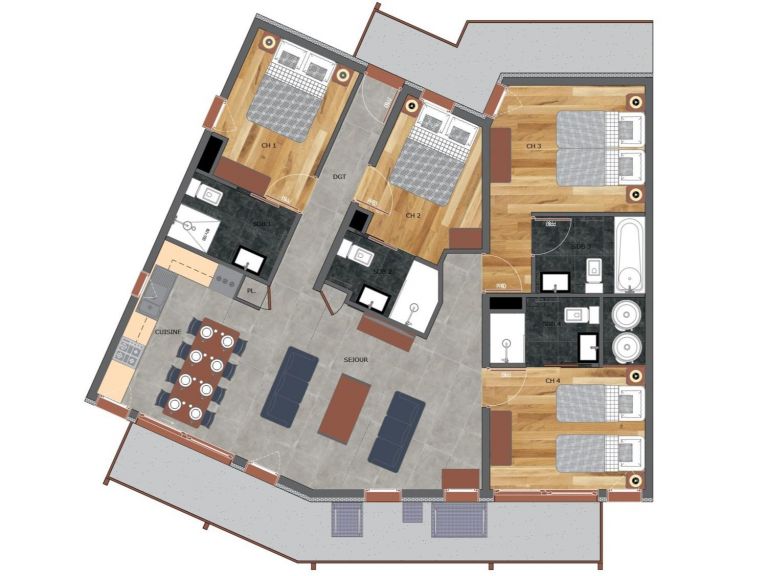 Chalet-appartement Trolles Prestige appartement 4