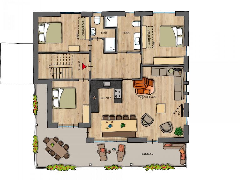 Appartement Iris Golden Geier (combinatie)