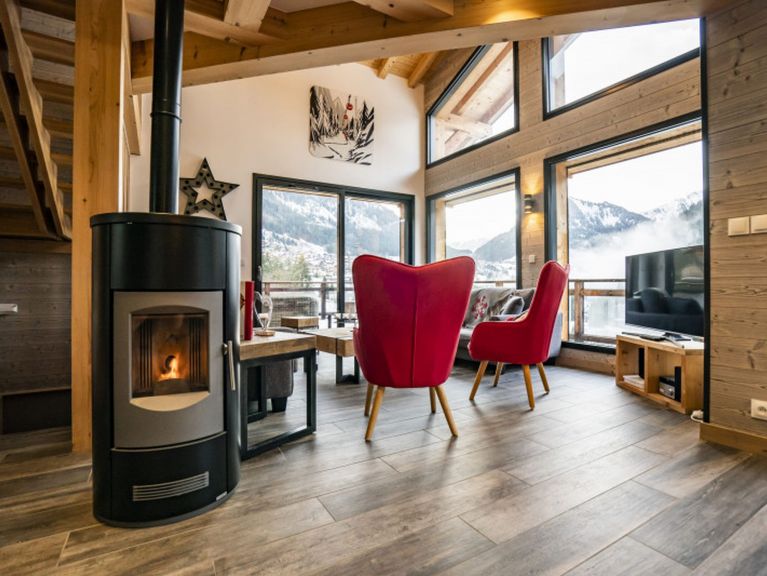 Chalet Entre Vous met buiten-whirlpool