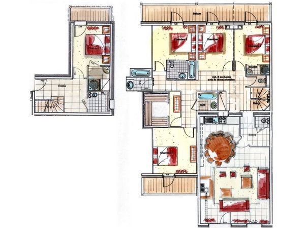 Chalet-appartement Des Neiges met sauna