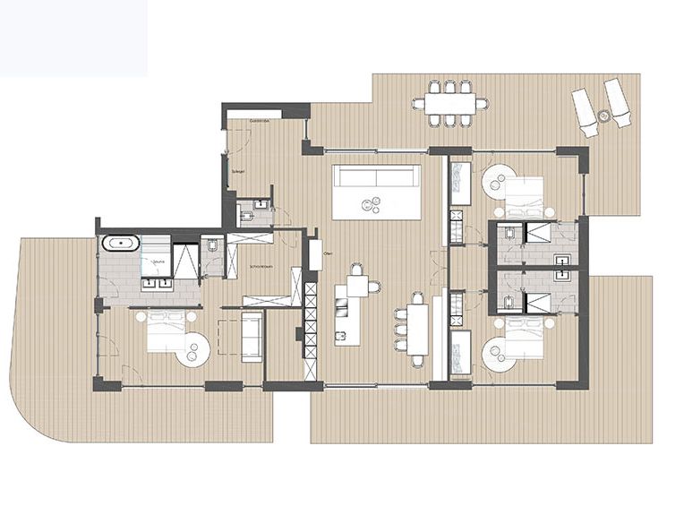 Appartement Postresidenz Penthouse deluxe met privé-sauna