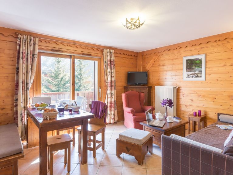 Appartement Les Fermes de Méribel met slaaphoek