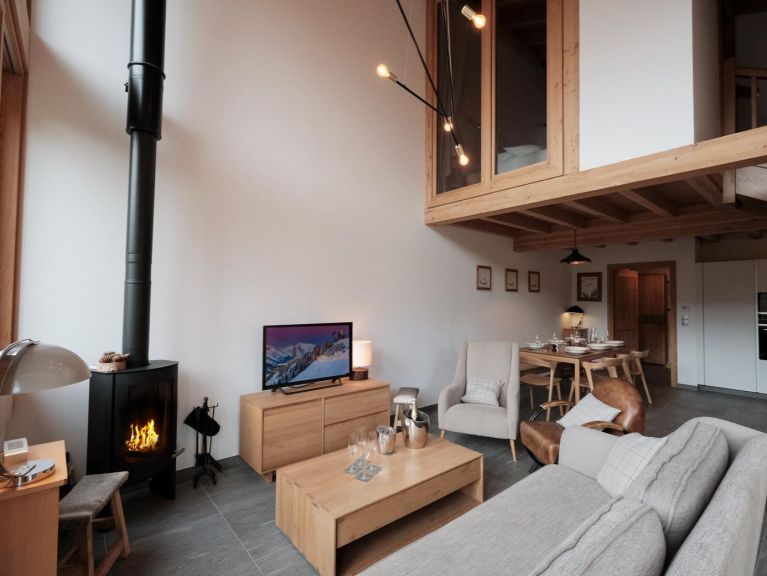 Chalet Caseblanche Eceel met houtkachel