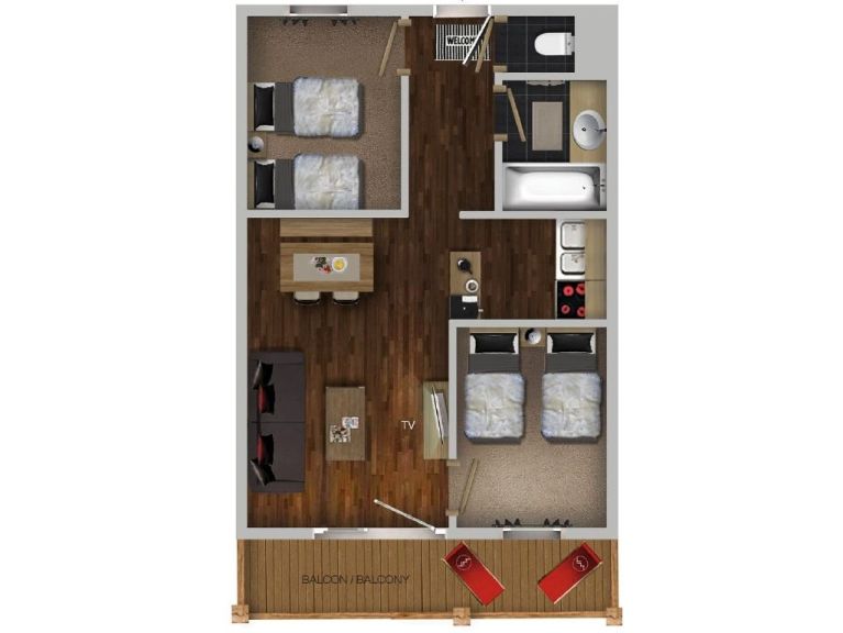 Chalet-appartement Résidence Village Montana