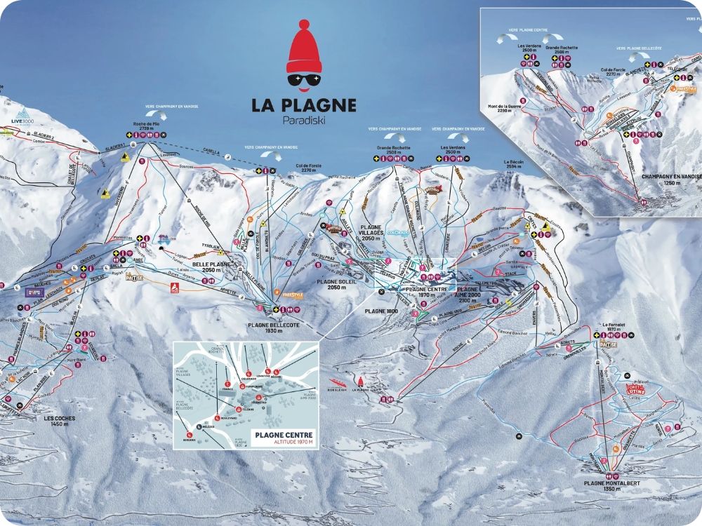 pistekaart la plagne