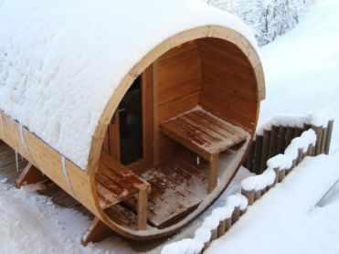Sauna buiten wintersport
