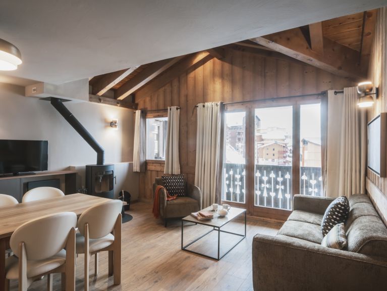 Chalet-appartement Montagnettes Oxalys met open haard