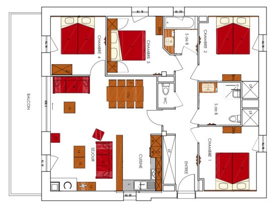 Chalet-appartement Dame Blanche-12