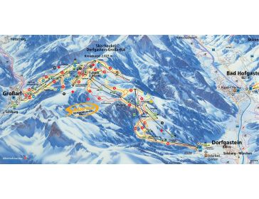 Pistekaart Ski Amadé - Grossarltal