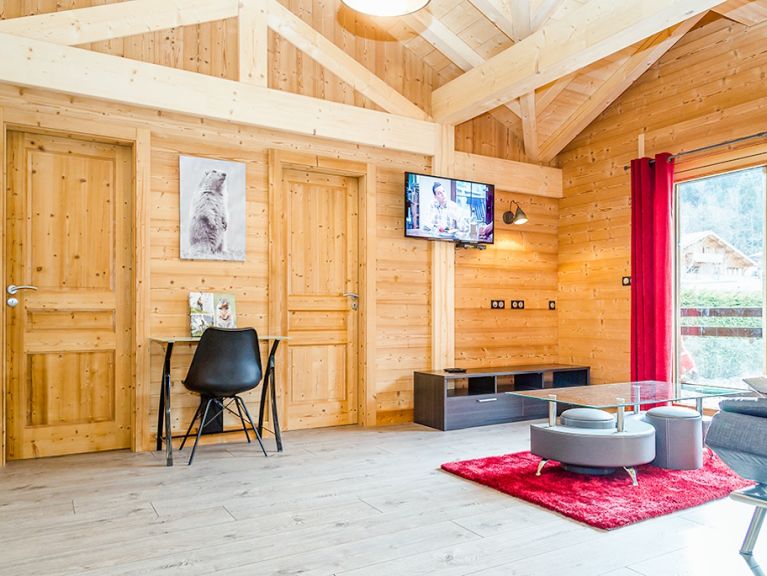 Chalet Le Bois Brûlé met privé-sauna en buiten-whirlpool