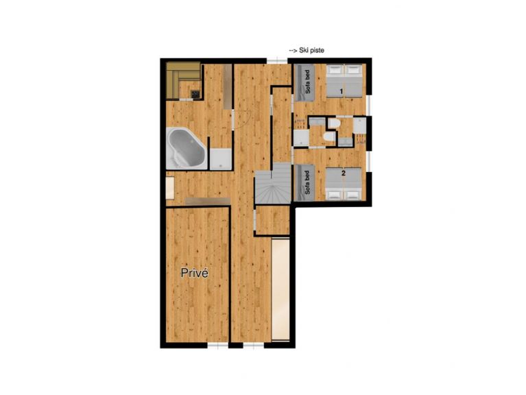 Chalet In de Wolken inclusief catering met sauna en whirlpool