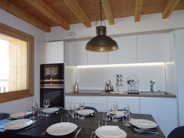 Chalet Caseblanche Pomme de pin met houtkachel en sauna