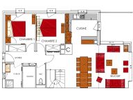 Chalet-appartement Dame Blanche 24 (combinatie 2x 12) personen met twee sauna's-18