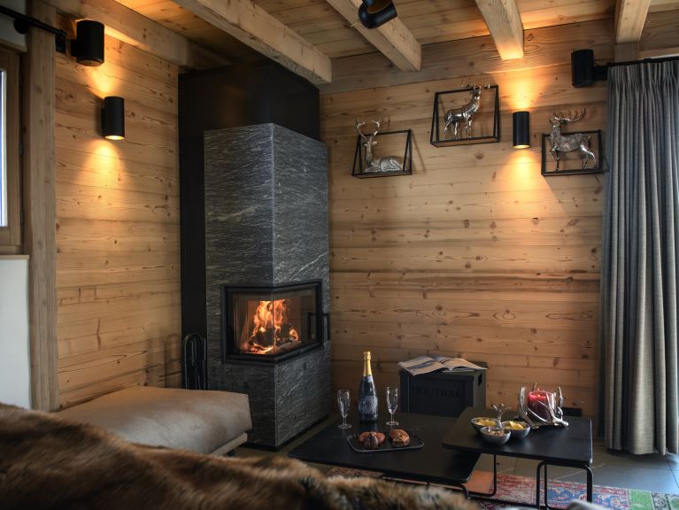 Chalet Le Hameau des Marmottes met familiekamer en sauna