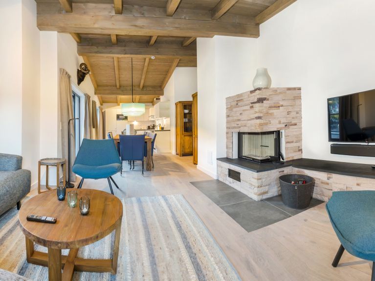 Appartement Kristall Plaza Niederau Penthouse met open haard en privé-sauna