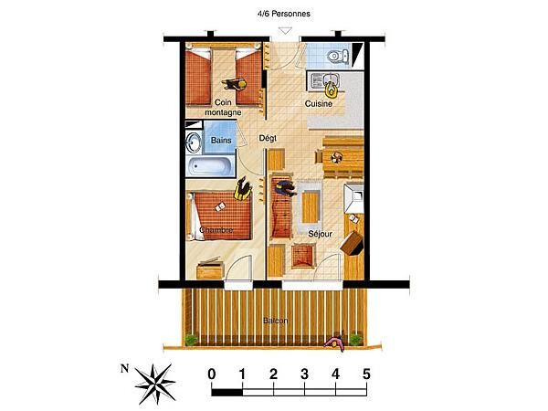 Chalet-appartement Du Soleil met slaaphoek