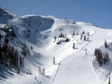 Skigebied piste skilift