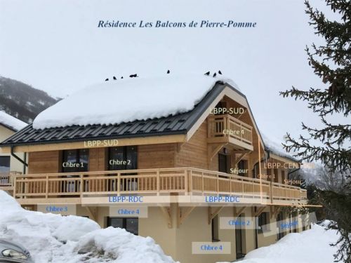 Chalet Les Balcons de Pierre Pomme appartement 5 - 4-6 personen