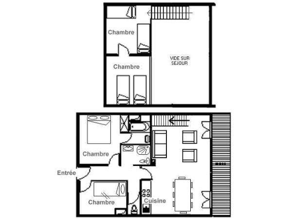 Appartement Résidence Le Hors Piste met mezzanine - 6-8 personen